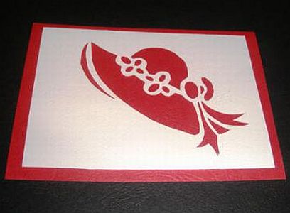 Hand-made cut greeting card with a headdress