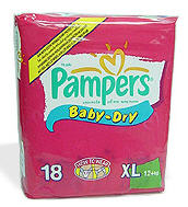 Pampers, 18 pieces